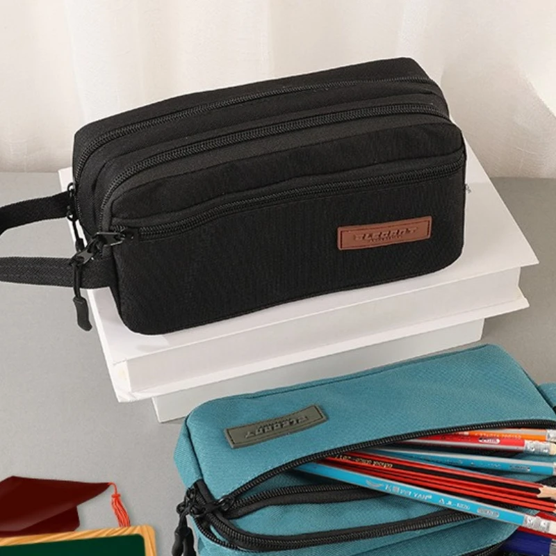 High Quality Large Capacity Multi Functional Pen Storage Bag Multi Layer Stationery Storage Box Student Pencil Bag Storage Bags