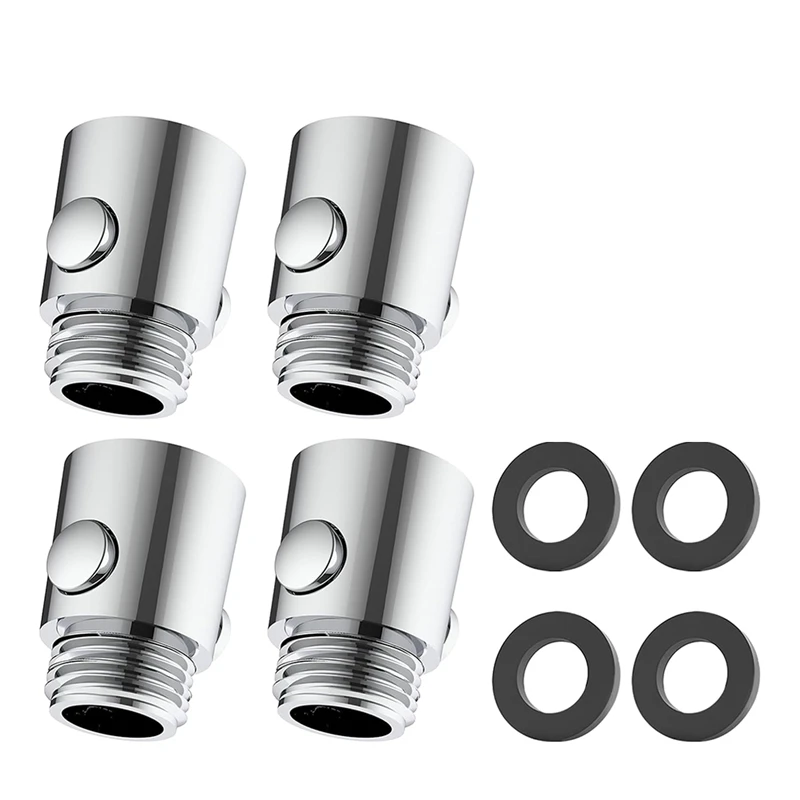 AB42-4 Pieces Shut-Off Valve, Flow Limiter Shower, G1/2 Flow Limiter, Shut-Off Valve For Bathroom And Shower