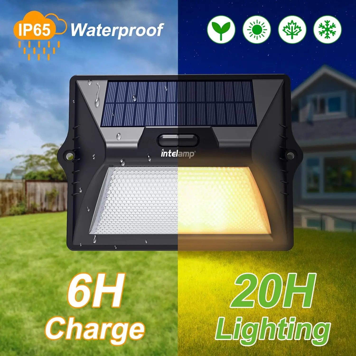 9 RGB Color Change Deck Lights Solar Fence Lights Outdoor Waterproof Solar Powered LED Wall Lamp Patio Yard Steps Stairs Light