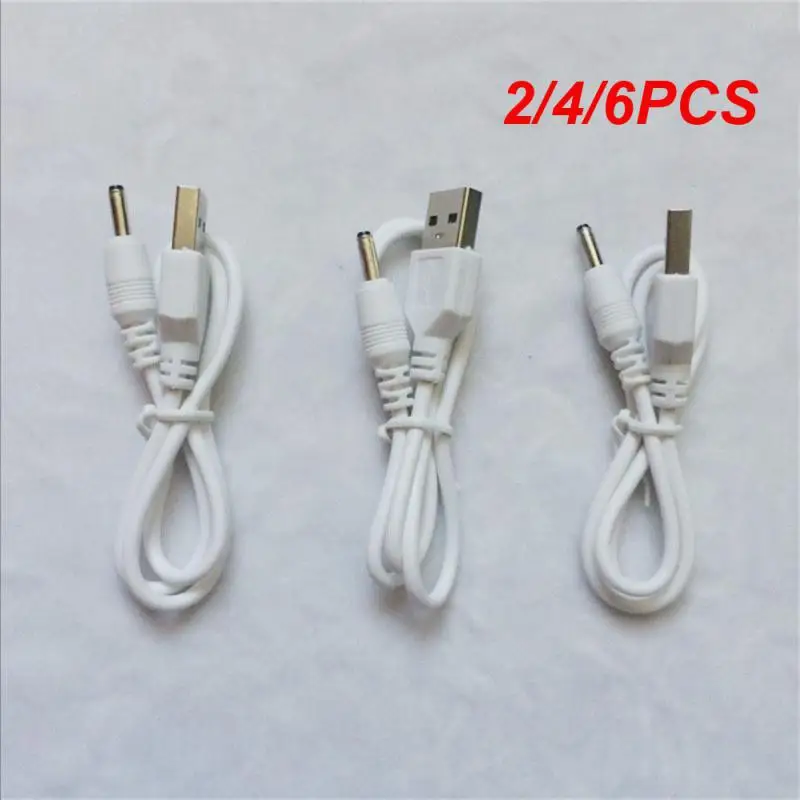 2/4/6PCS Power Cable Reliable Durable Popular White Round Fashionable Multifunctional Compatible Digital Cable Efficient