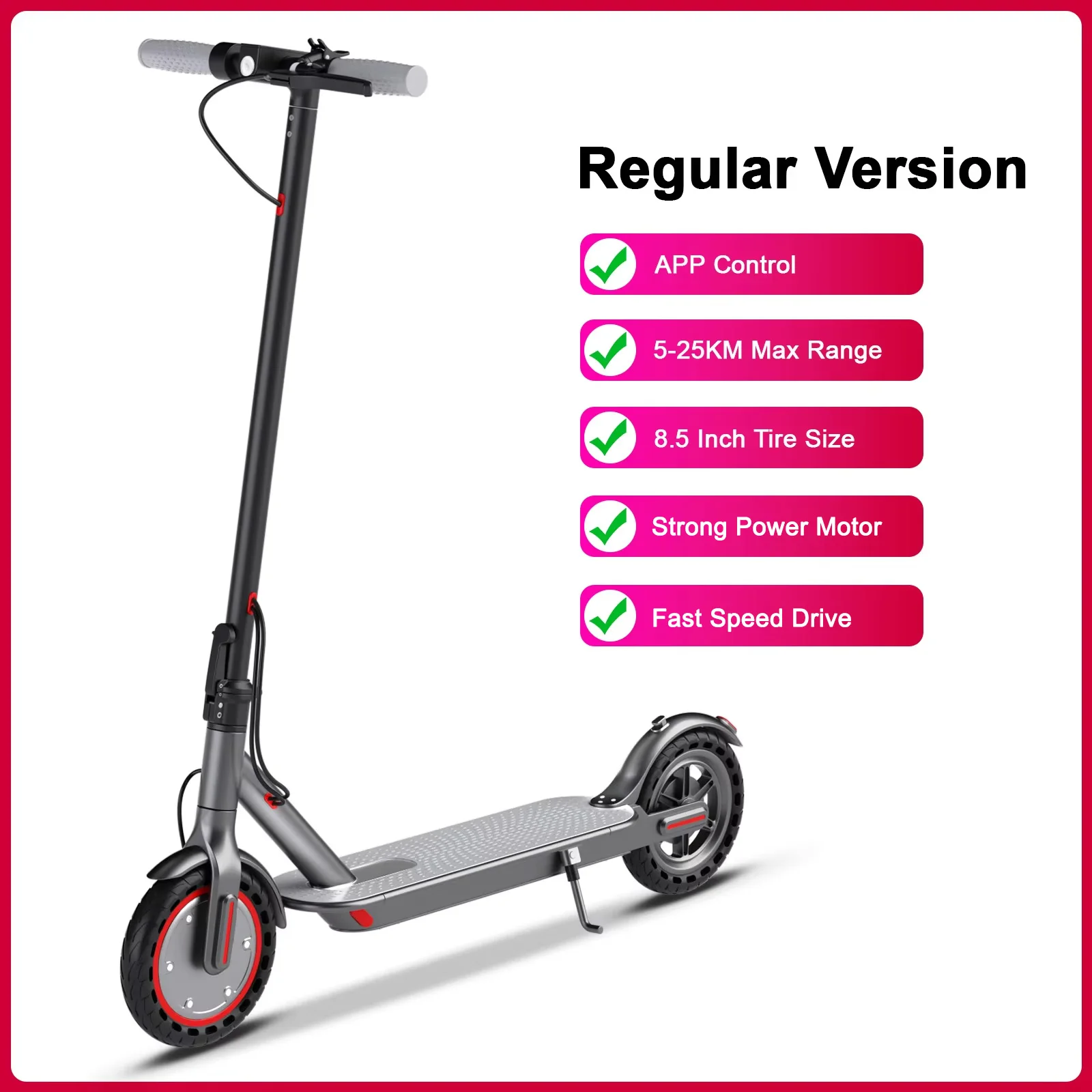 AOVOPRO BP60XB/E1PRO Elektrische Scooter met Dubbele Rem, Zadel, Opbergtas, Sterke Motor, Snelheidsregeling via App, 36V, 8,5 Inch Banden, Volwassenen E-scooter