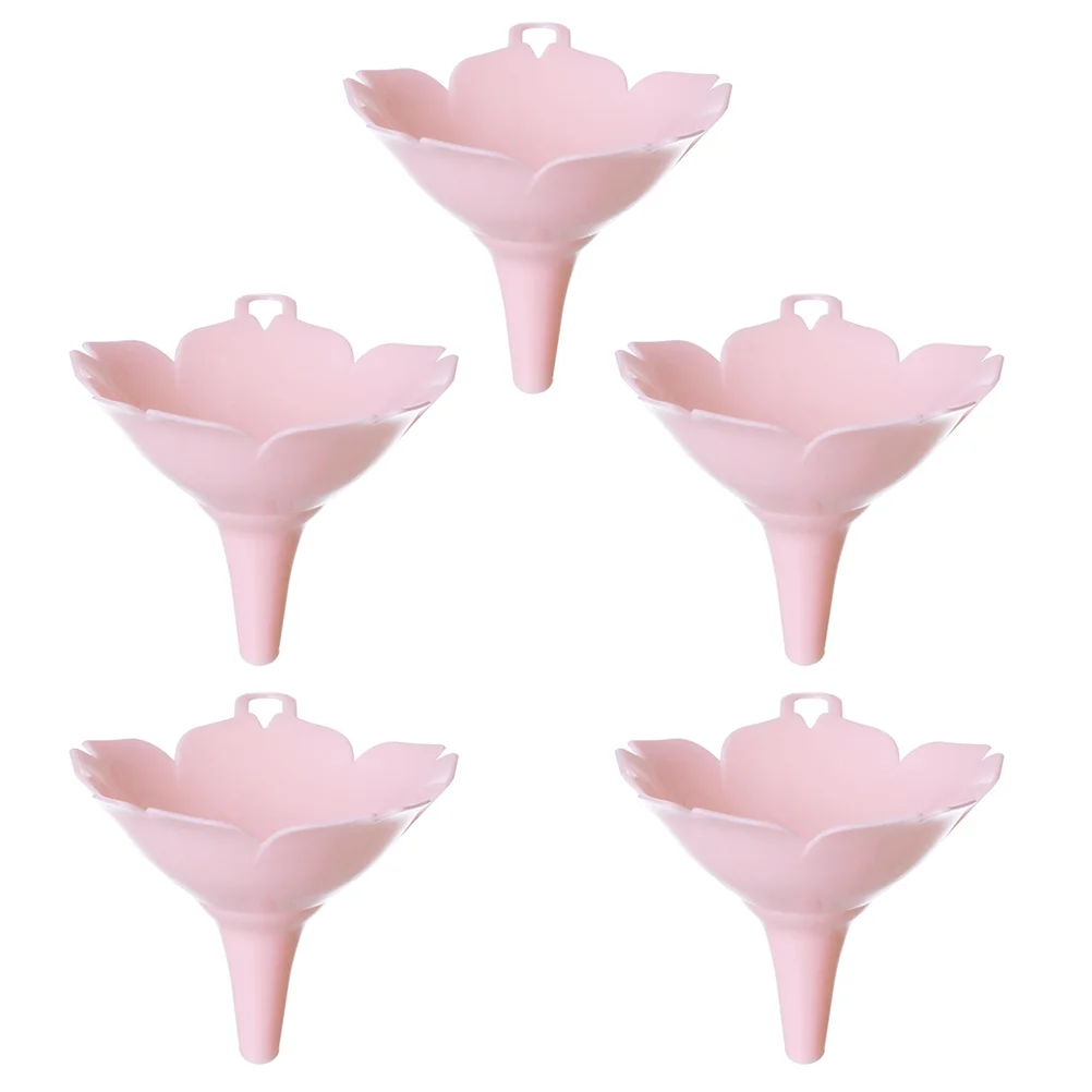 5 Pcs Funnel Liquid Filtration Kitchen Funnels Hopper Household Oil Transferring Large Diameter Plastic Gadget