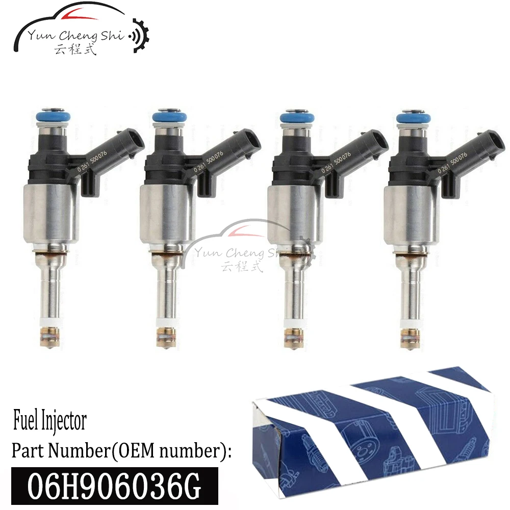 

4x Fuel Injector 06H906036G 06H906036H 06H906036E 0261500162 For Volkswagen BEETLE CC EOS PASSAT PASSAT CC TIGUAN JETTA2.0T L4