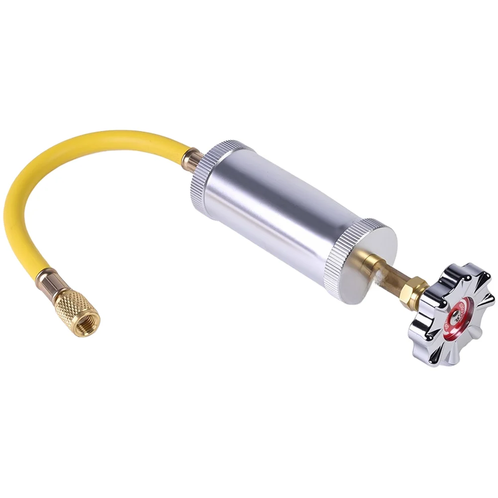 Aluminum Alloy Refill Container Car AC Cooling Agent Charging Kit Freezing Oil Filler Tool For Air Conditioning Systems