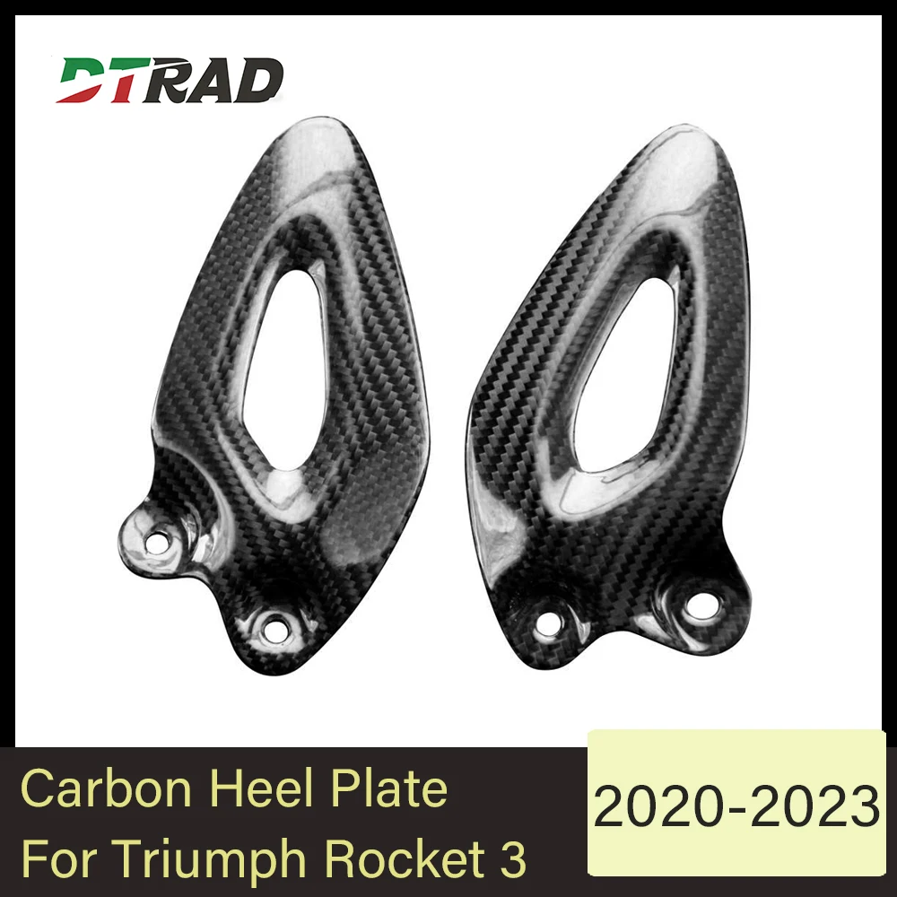 

For Triumph Rocket 3 R III 2020-2023 Real Carbon Fiber Heel Plate Foot Peg Protector Motorcycle Modification Accessories
