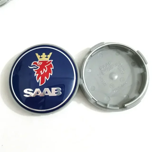 4 Stuks 63Mm Auto Hub Cover Stickers Voor Saab 93 9-3 900 9-5x Modificatie Accessoires Banden Decoratie Universele Stickers