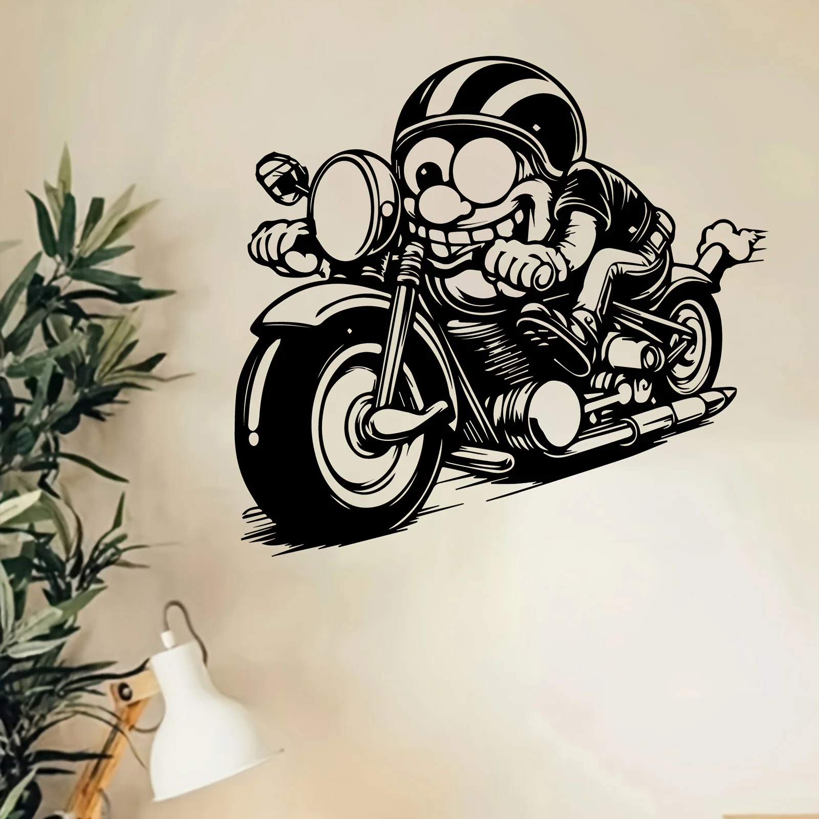 1pc Motorcyclist Rider Metal Wall Art, Rust-resistant Iron Decor for Garage, Industrial Gift for Motorcycle Lovers