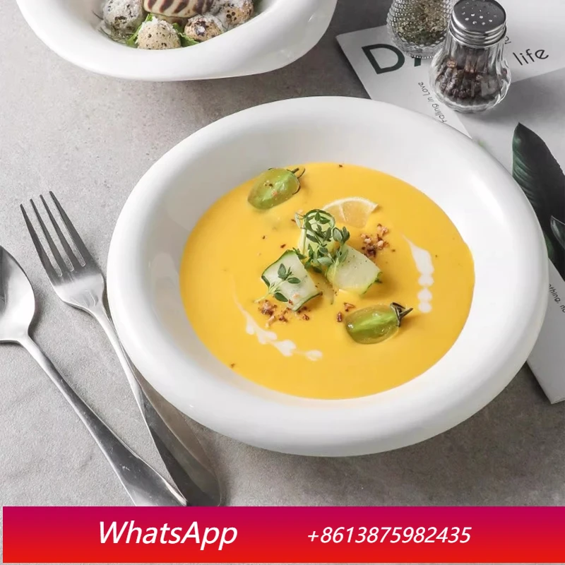 

LMM special-shaped petal bowl high-end deep plate good-looking plate fruit bowl