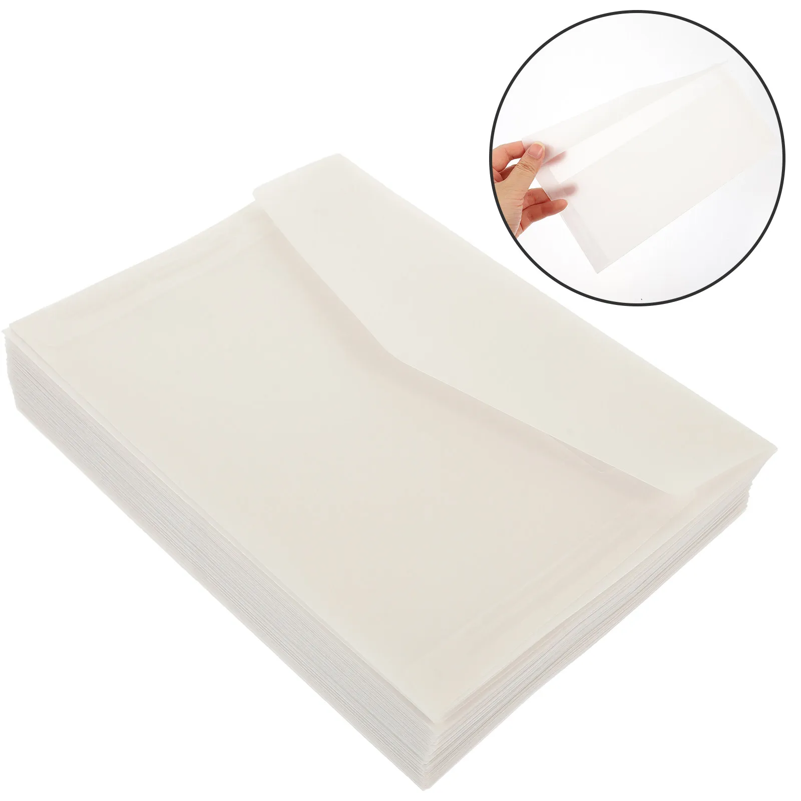 

50Pcs Translucent Envelopes Invitation Cash Money Holder Reusable Retro Letter Envelopes Wedding Party Greeting Card Supplies