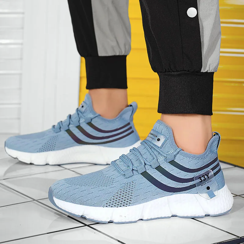 

Новинка 2023 года, повседневная спортивная обувь, дышащие легкие кроссовки, Нескользящие туфли на плоской подошве, уличная обувь для бега, прогулочная обувь, мужская вулканизированная обувь