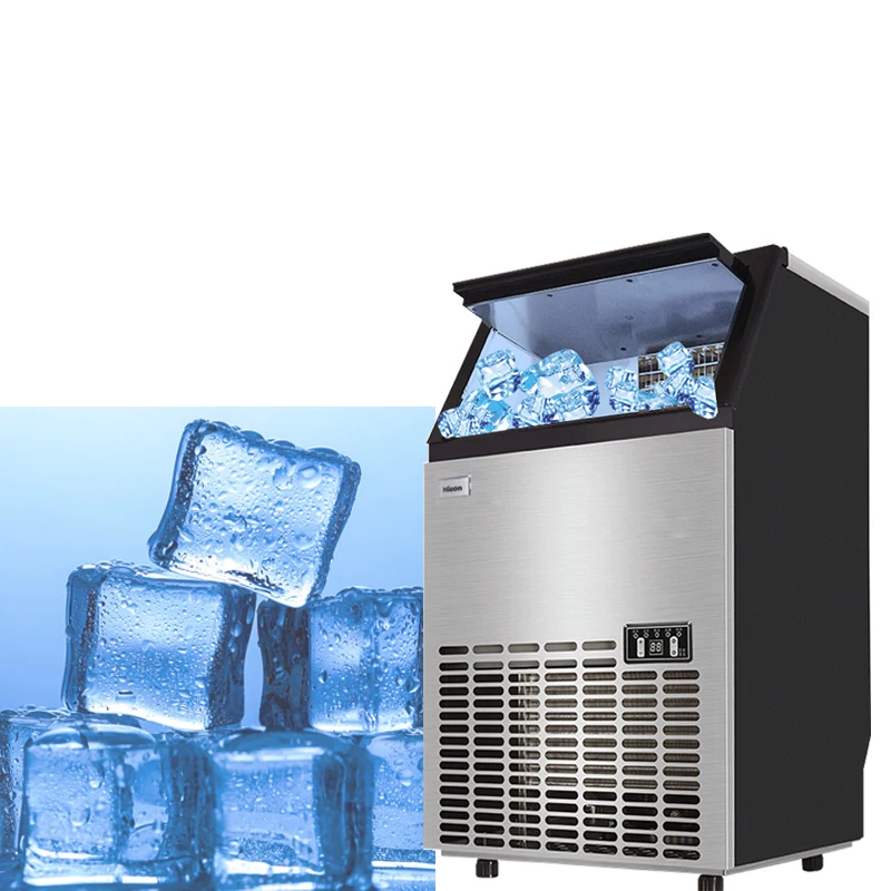Fully Automatic Ice Maker with Two-In-One Water Inlet Built-In Cube Machine Electric Refrigeration for Home Use