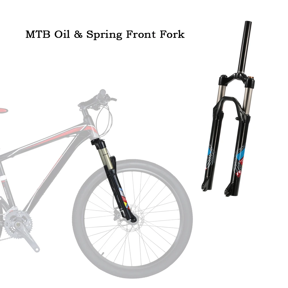 

Сверхлегкая 26-дюймовая пружинная передняя вилка для горного велосипеда, аксессуары для велосипеда, детали, велосипедная вилка