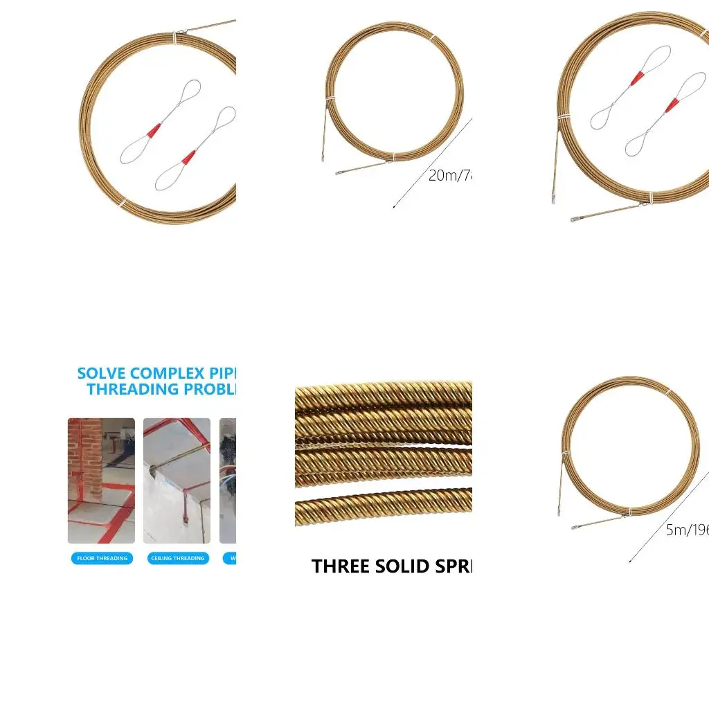 Wire Threading Device Tool Fish Tape Cable Puller Electrical Wire Threader Electrical Spring Wire Threader