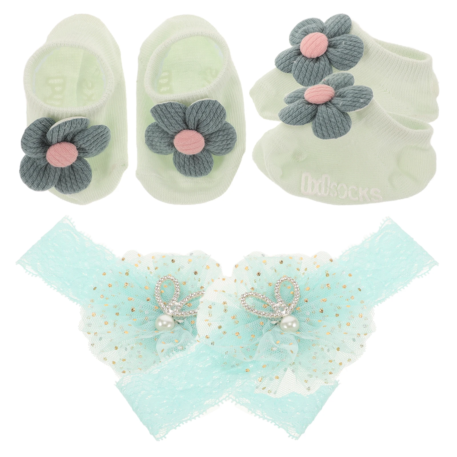 

2 Sets Baby Hairband Hairpin Accessories Decoration Issue Card Accessory Cloth Headdress