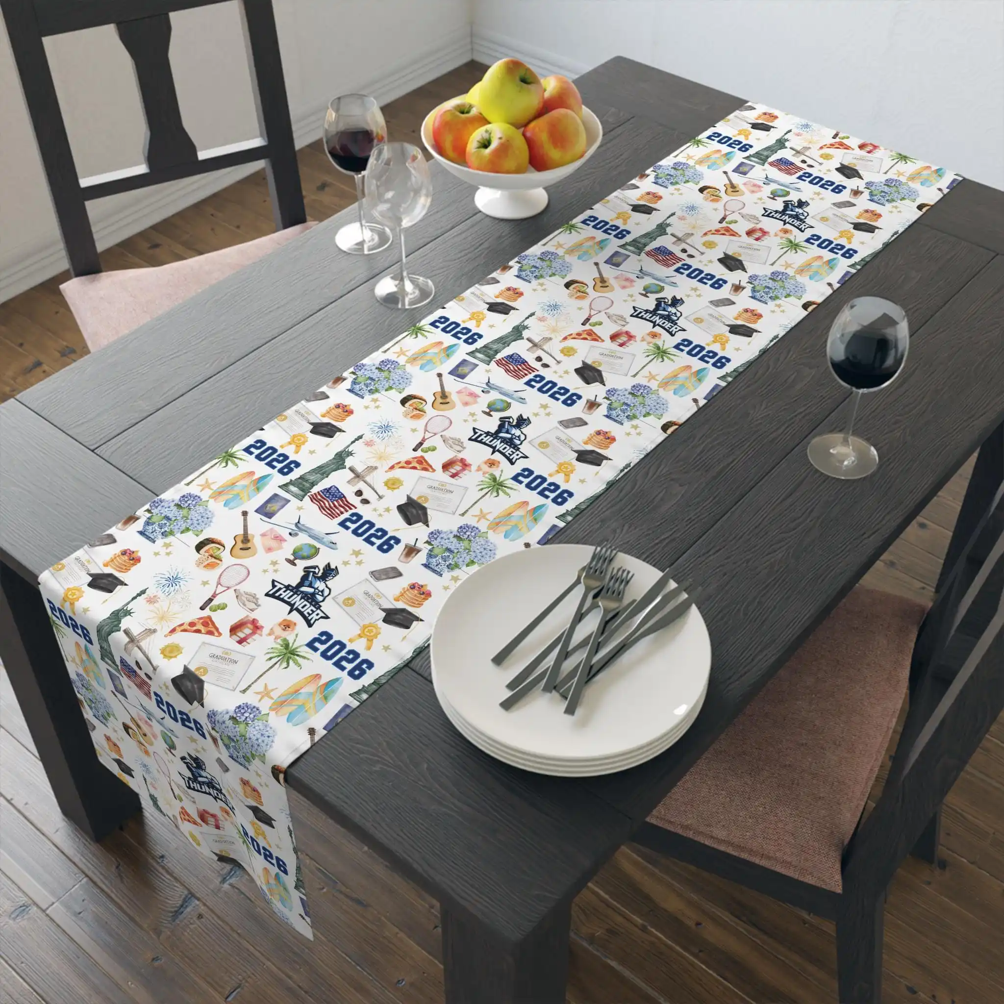 Custom Graduation Table Runner Personalized Graduation Decor Grad Party Decor Class of 2026 Table Runner Custom Graduation Decor