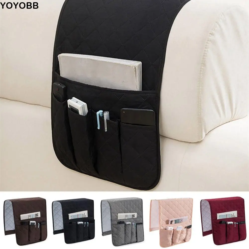 

Large Capacity Sofa Armrest Organizer Space Saving with 5 Pockets Couch Armchair Hanging Storage Bag Non-Slip