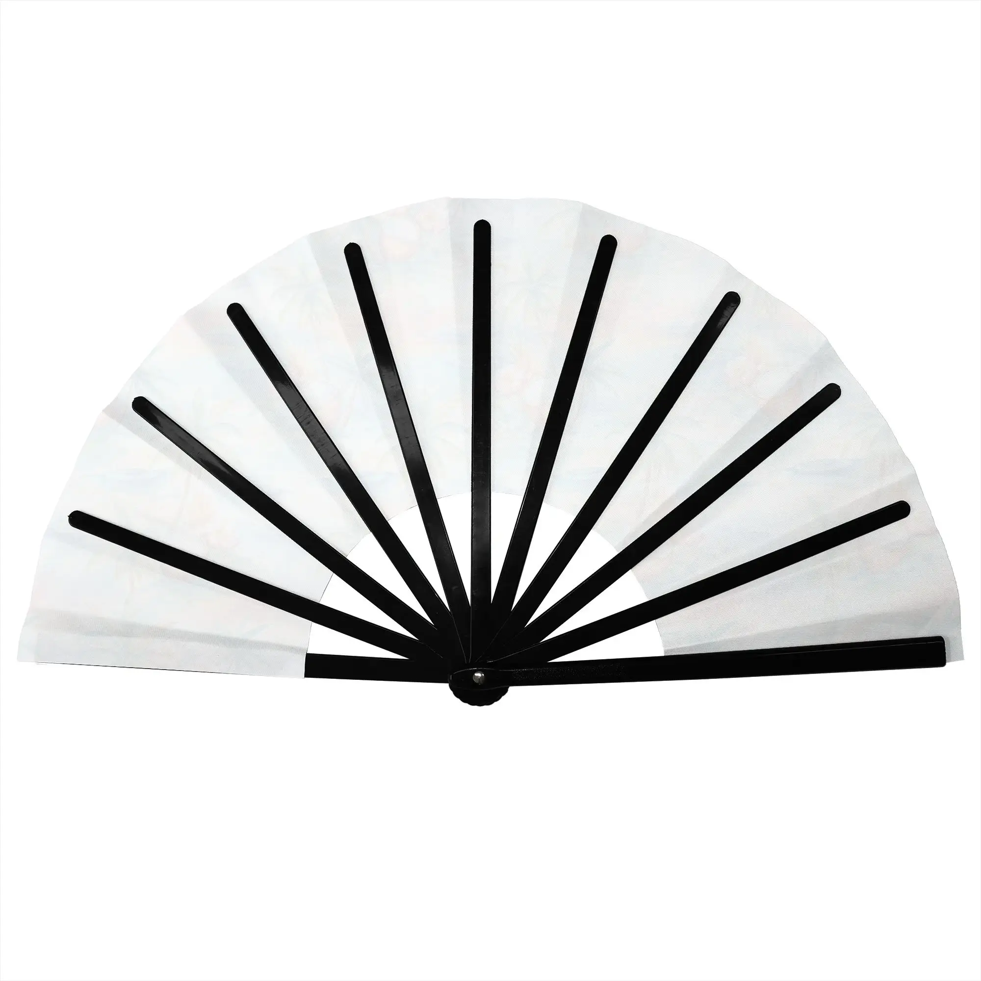 Hawaiian Wind Traditional Folding Fan Chinese Style  High-Quality Polyester Fans Gift Classic Decorative Hand Fan