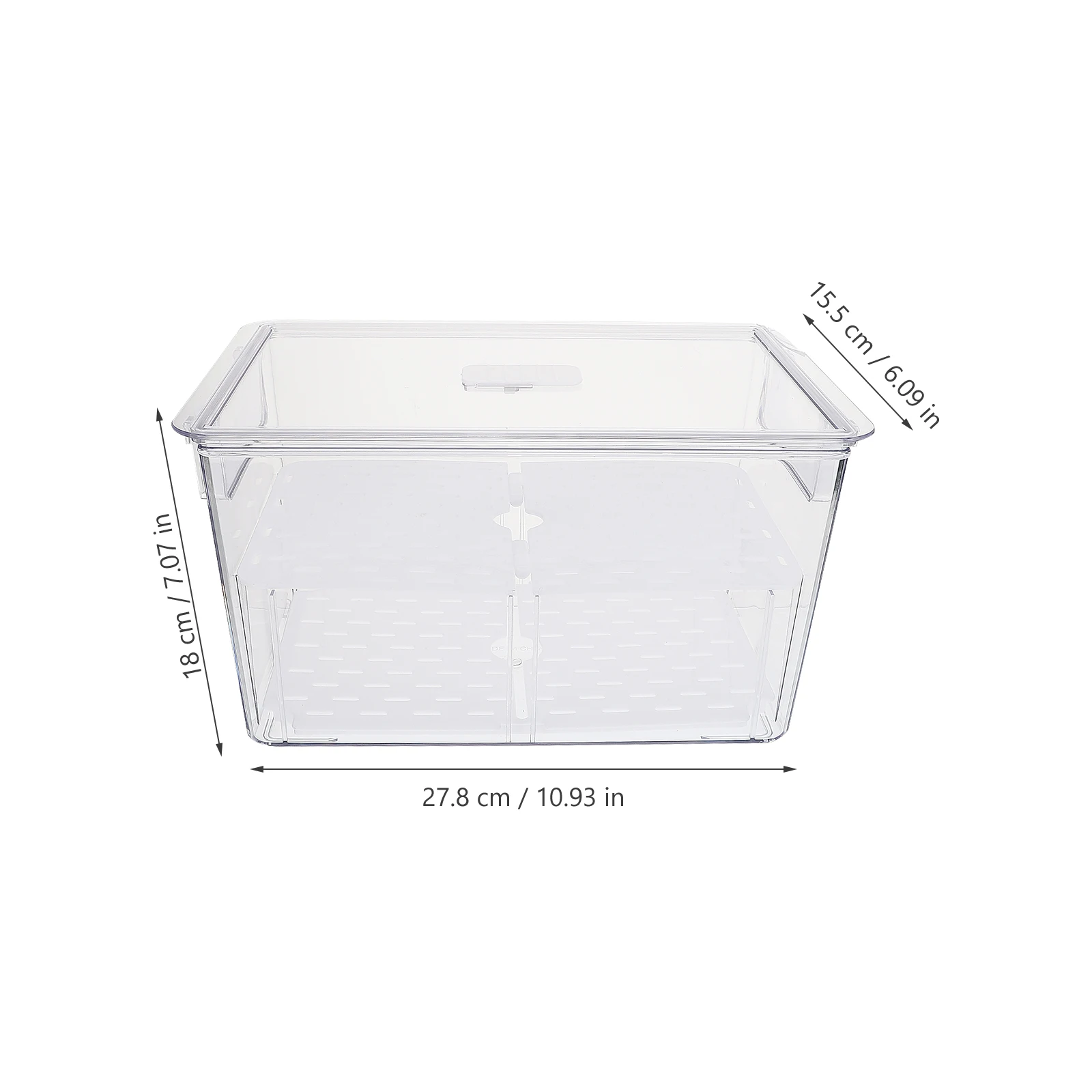 

Plastic Food Storage Box Fridge Containers Double Layer Compartment Egg Fruit Vegetable Holder Home Storage Solutions