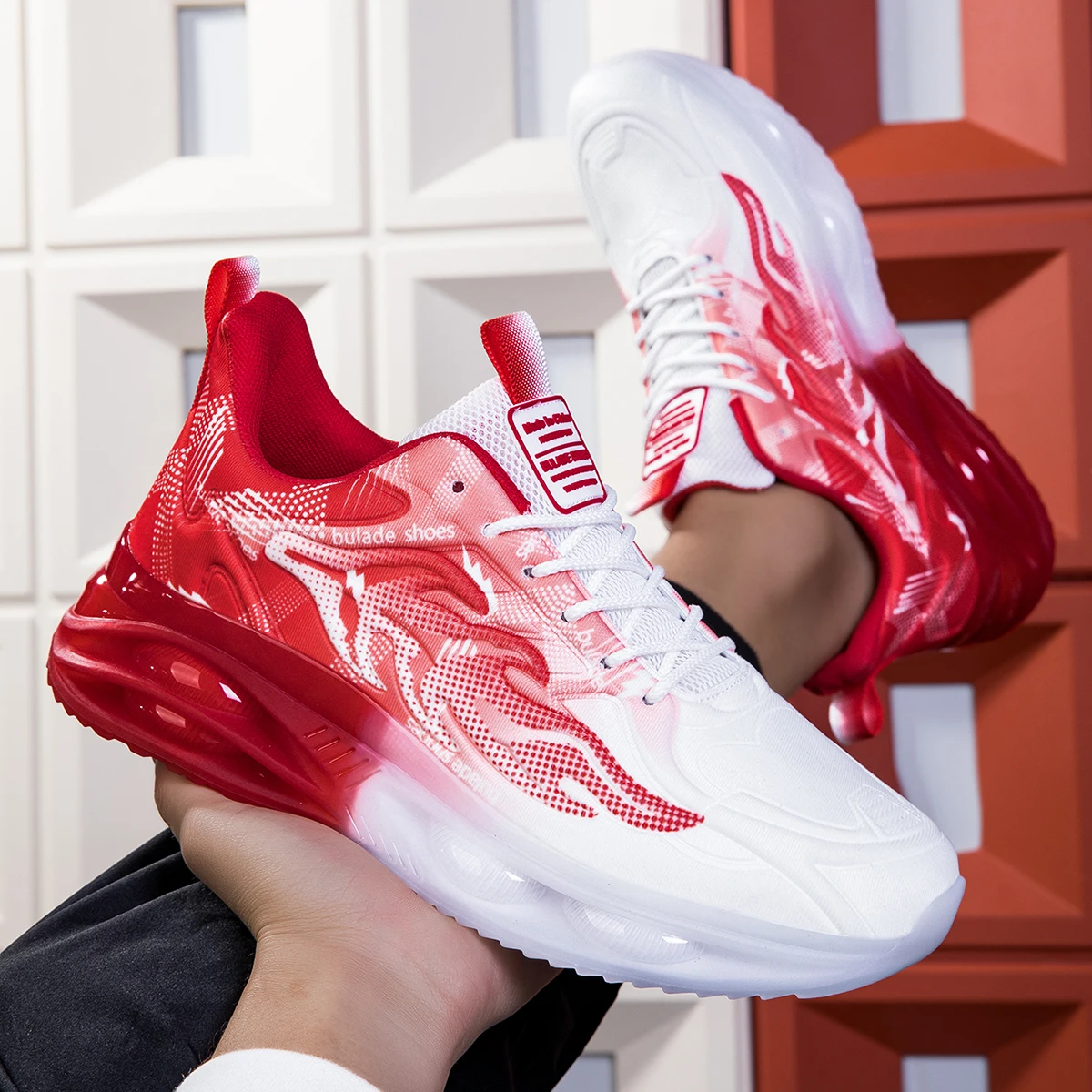 

ELUVA Mens Sneakers Lightweight Comfortable Running Shoe Walking Sneakers Non Slip Breathable Athletic Training Shoes for Man