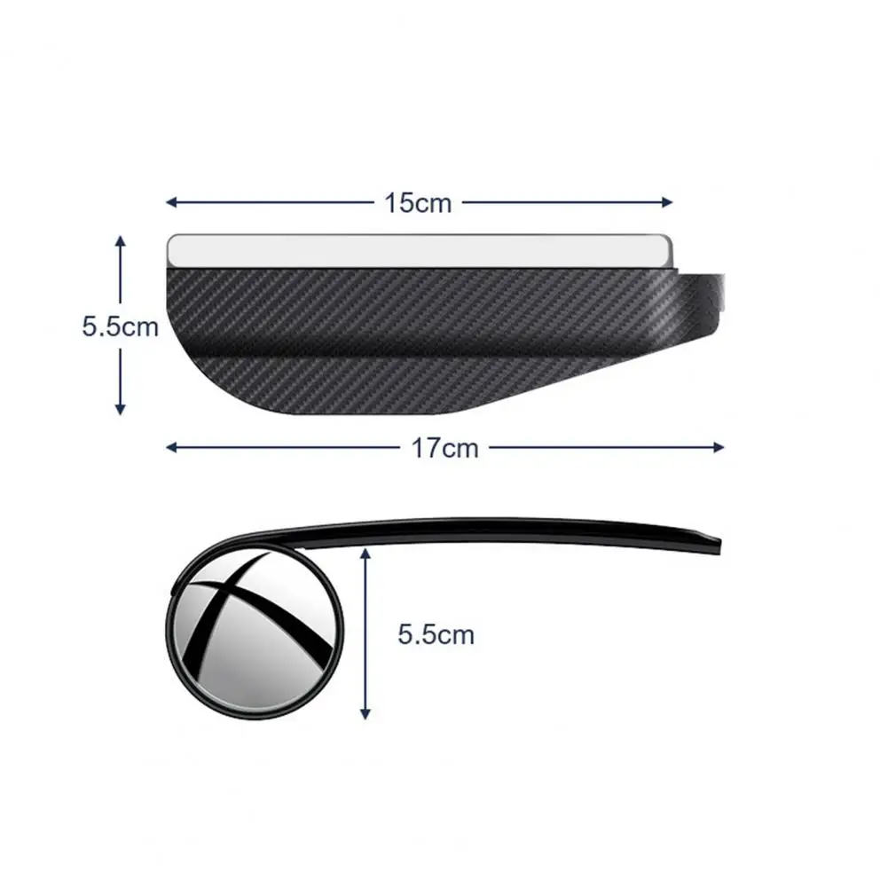 Car Small Round Mirror Frameless 360 Degree Wide Angle Car Rearview Blind Spot Mirror for Parking Assistance Rain Protection Car