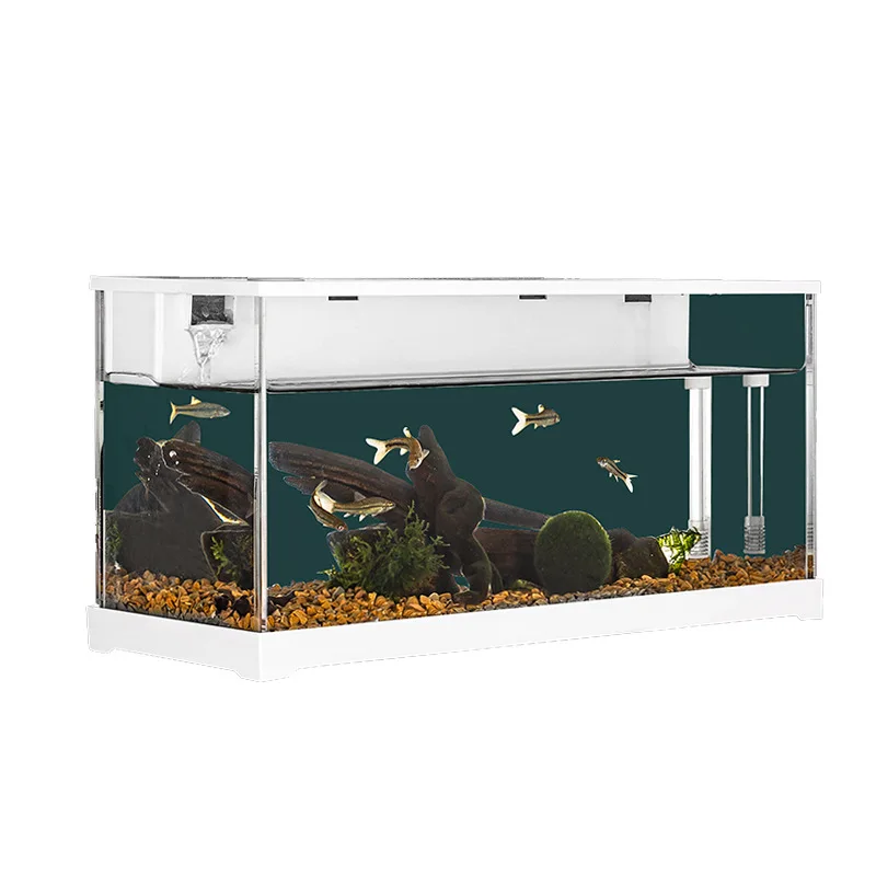 Fish tank small desktop acrylic heating filter cycle water-free ornamental fish fish tank