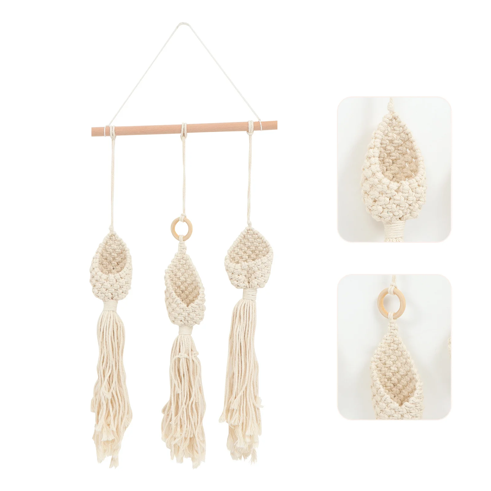 

Air Plant Hanging Basket Simple Wall Hanging Planter For Flowerpots Vases Plants Decorative Net Bag Holder Home Office