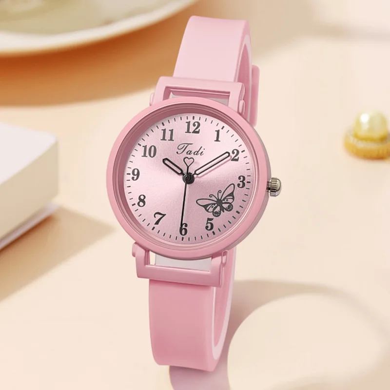 

Fashion Cute Butterfly Pattern Women Watch Silicone Strap Wristwatch Casual Female Watches Gift Reloj Mujer Relogios Feminino