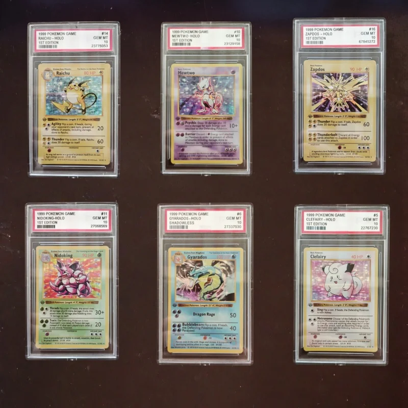 Cartes Pokémon PTCG DIY de haute qualité, faites maison, lot vintage Holo 1999 Base Set, 6 cartes 1ère édition et collection Shadowless