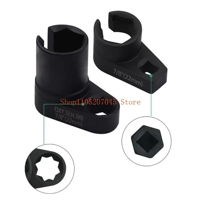 37cd 5Pcs Oxygen Sensors Socket Removal Tool Automotive Oxygen Sensors Removers Wrench Thread Chaser Tool O2 Sensors Socket