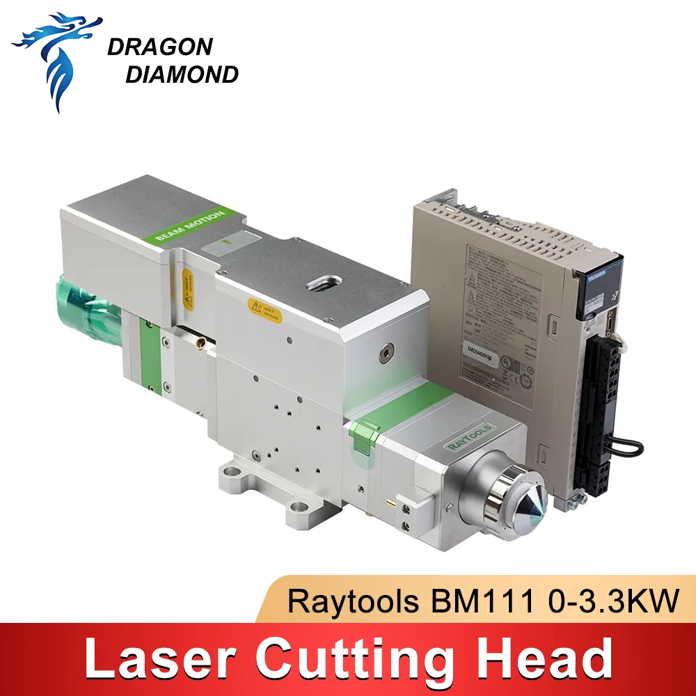 Raytools BM111 Cutting Head With YASKAWA Servo Driver for 0-3.3kw Focusing Lens Auto Focusing Low Power Fiber Laser Cutting Head