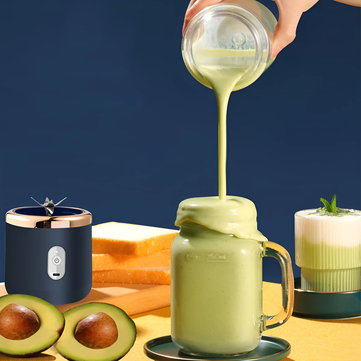 Портативные блендеры для фруктового сока, летние персональные электрические мини-бутылки, домашняя USB 6-лезвийная соковыжималка, чашка, машина для кухни