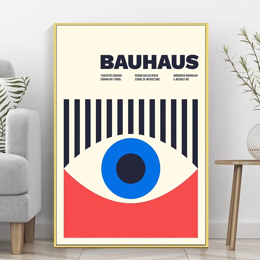 Modernist Bauhaus Geometric Poster Sticky HD Quality Wall Art Retro Posters for Home Kawaii Room Decor