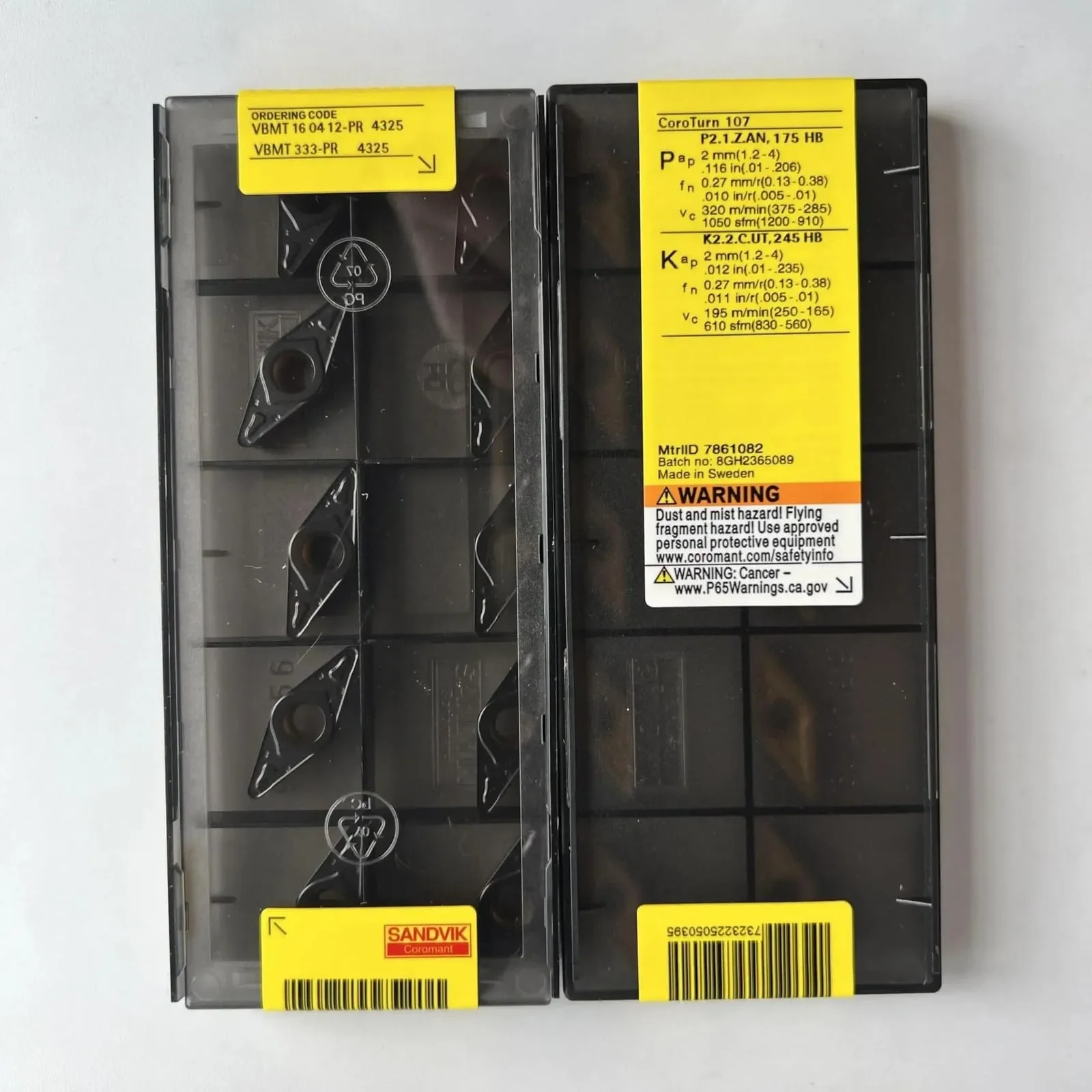 

Original SANDVIK / VBMT160412-PR 4325 / Hard alloy CNC Blade 10 Pcs