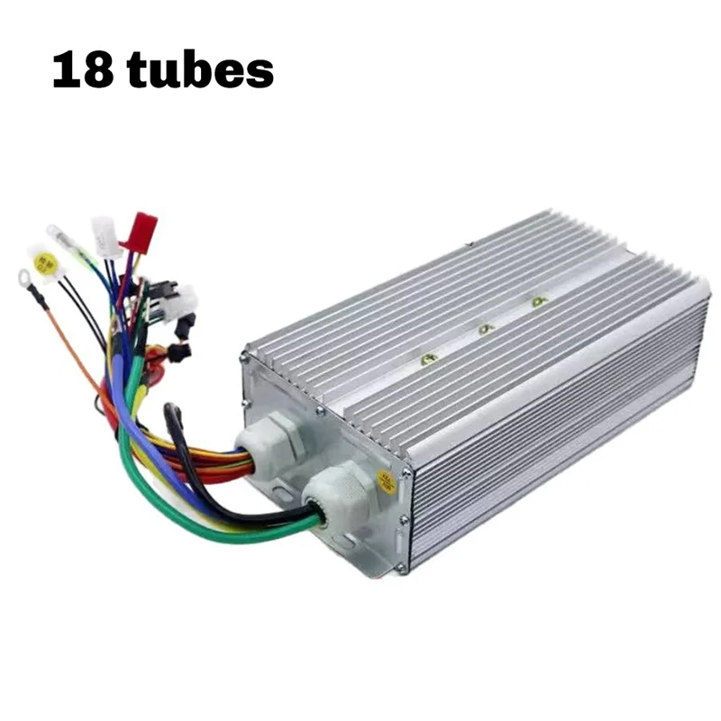 คอนโทรลเลอร์ไร้แปรงถ่านแบบสองแถว 48V/60V/72V/84V 3000W รุ่นล่าสุด สำหรับมอเตอร์ BLDC/จักรยานไฟฟ้า/อีไบค์/รถสามล้อ/มอเตอร์ไซค์ 18 หลอด