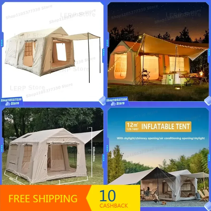 Wholesale Large Size Outdoor Portable Inflatable Camping Tent Waterproof and Explosion-proof Air House Tent