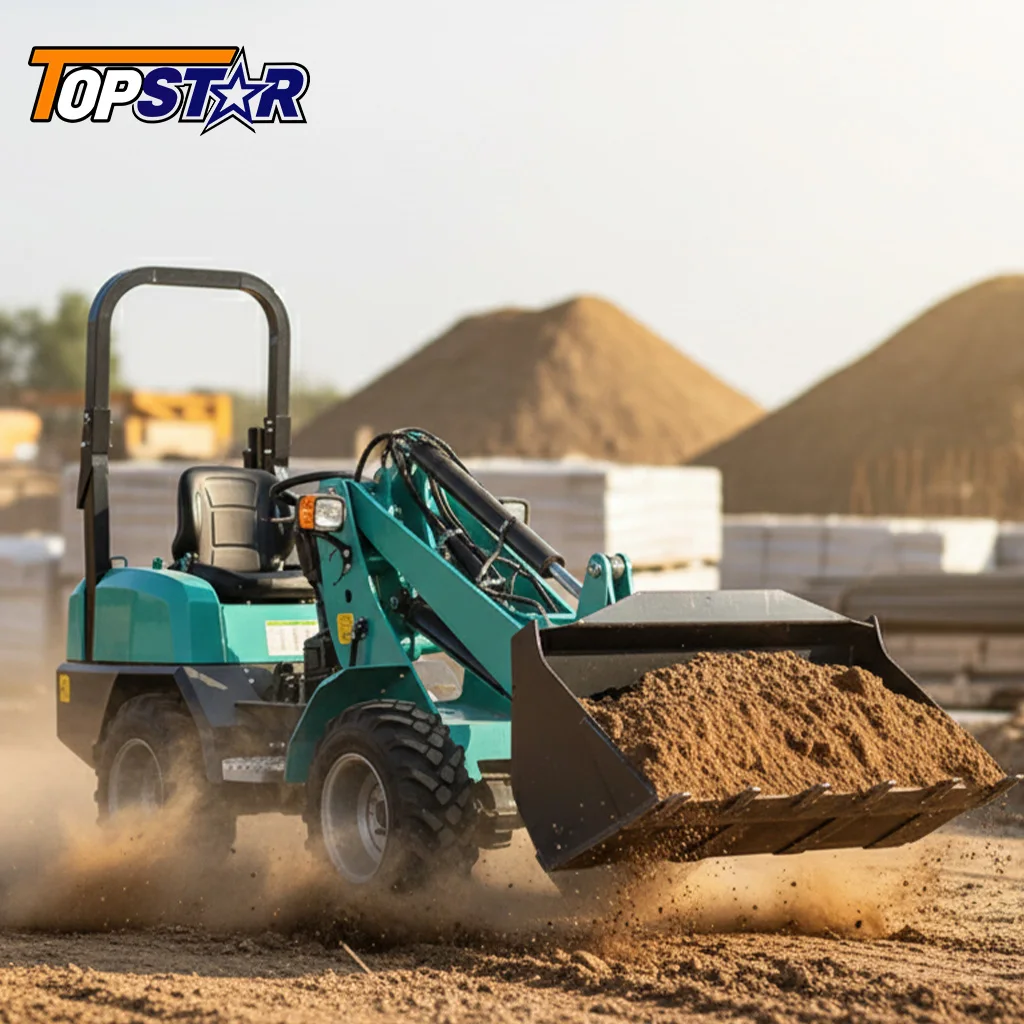 

Новый фронтальный погрузчик 2025 года, 1 тонна, гидравлический, дизельный, малый, для дома и фермы, в продаже