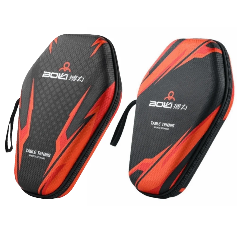 EVA Material Table Tennis Paddle Case Black Orange Color Two Printed Styles Ping Pong Paddle Hard Case