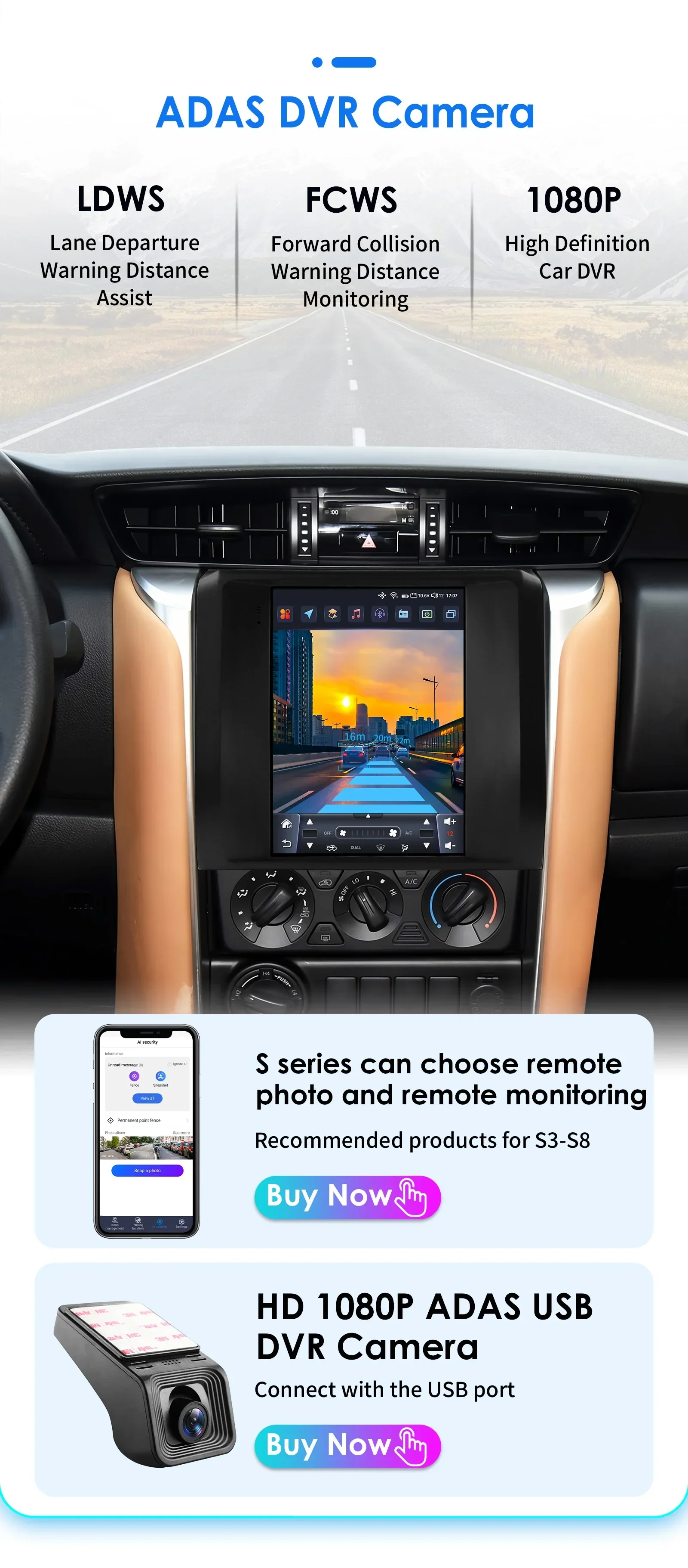 9.7 4G Wireless Carplay Android Auto Car Radio Multimedia for Toyota Fortuner / HILUX Revo 2015 - 2022 Video Player