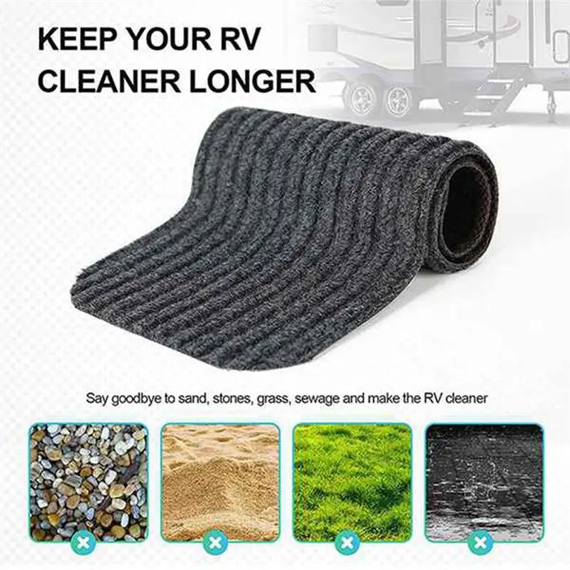 4 Pcs RV Step Covers Rug19.5X7.5 Inch Inch Adhesive RV Stair Covers Mobile Home Step Mats Parts For Lippert, Step