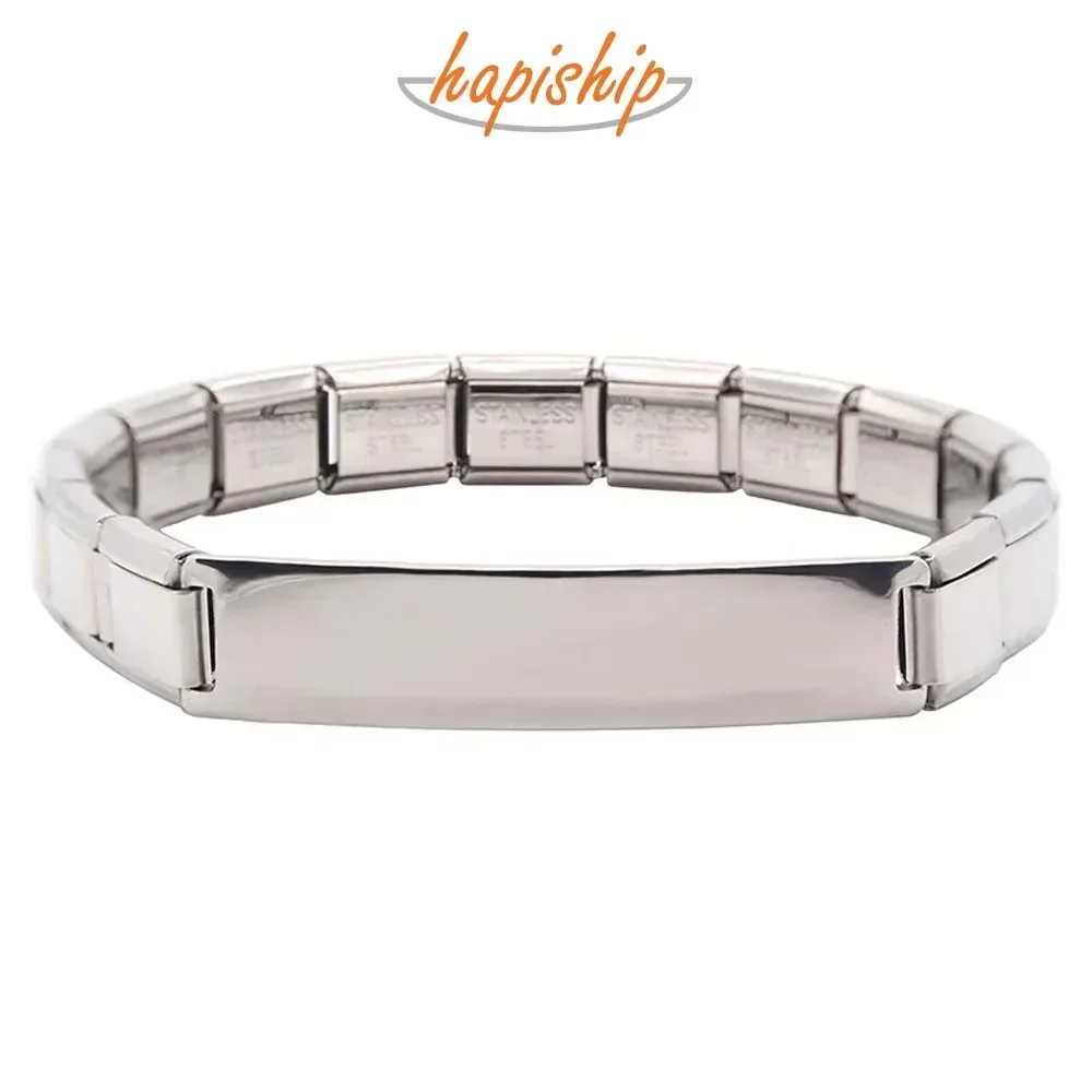Hapiship 2024 ใหม่แฟชั่นสีฟ้าสีดําสีม่วงสแตนเลสสตีลสร้อยข้อมือผู้หญิงของขวัญเครื่องประดับ G048