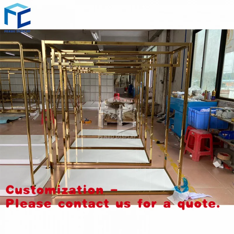 

Customize.Luxury Bridal Shop Interior Design Wedding Dresses Display Stand Boutique Furniture Shop Decoration Custom Clothing Ra