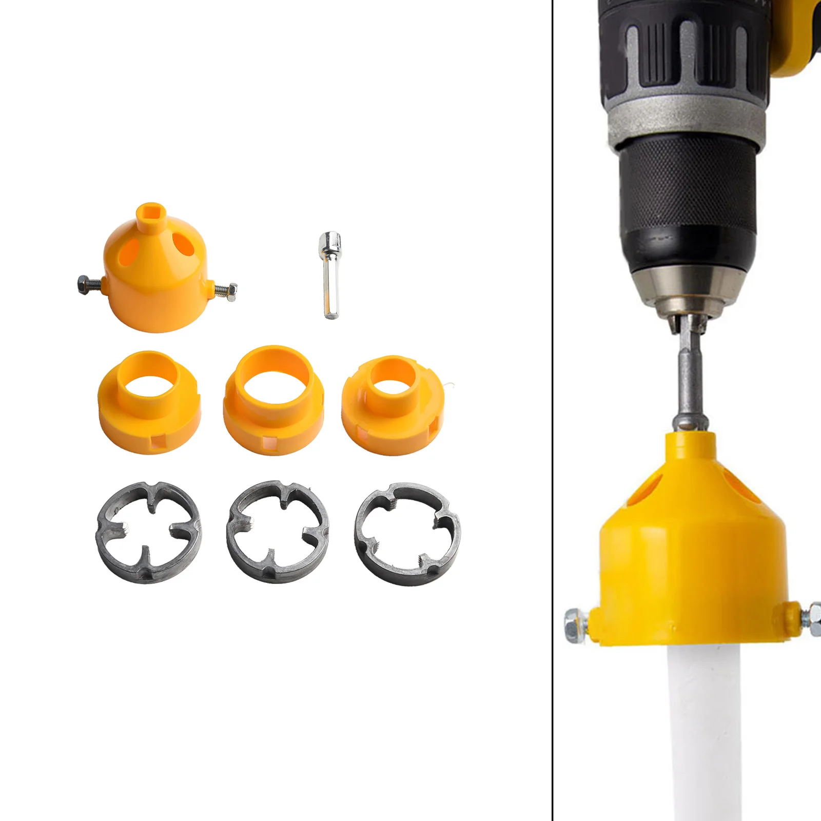 Electric Drill Thread Maker Pipe Thread Dies PVC Pipe Threader Kit 3 Thread Sizes Included Burr-Free Cutting Edge