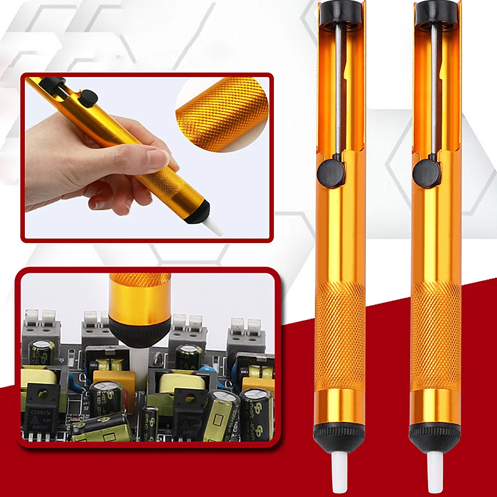 

Aluminum Metal Desoldering Pump Suction Tin Gun Soldering Sucker Pen Removal Vacuum Soldering Iron Desolder Hand Welding Tools