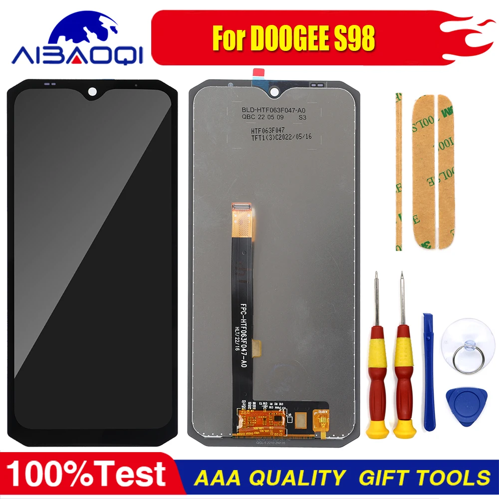 New Original Touch Screen LCD Display For DOOGEE S98 S98 Pro S99 LCD Screen Replacement Parts + Disassemble Tool+3M Adhesive