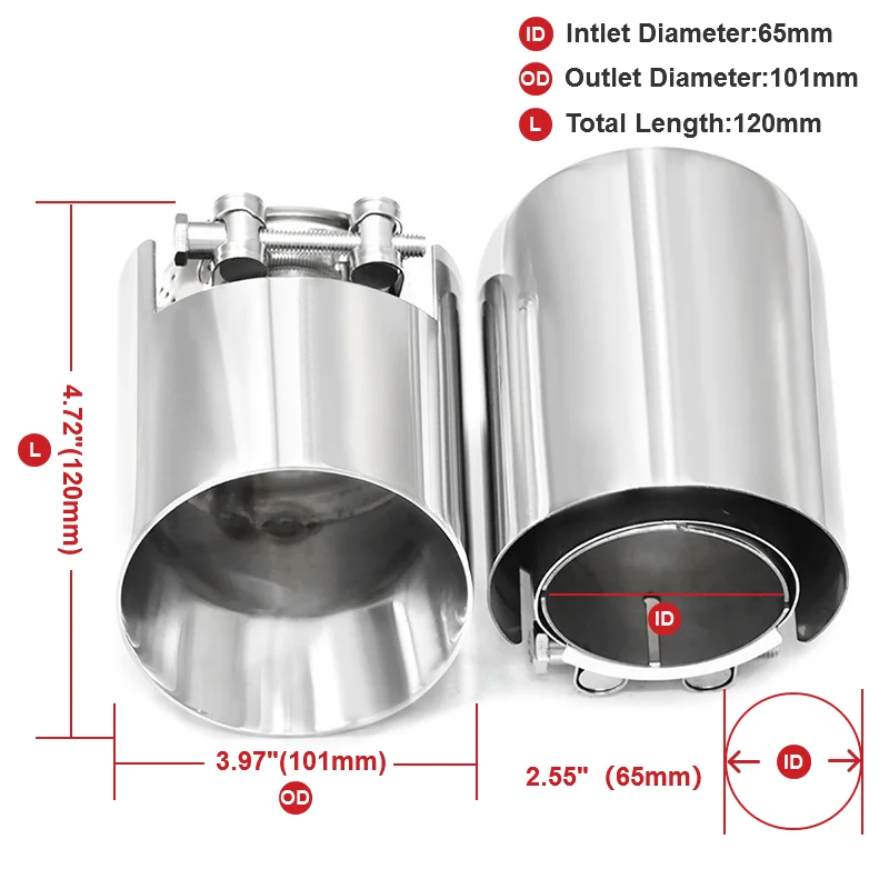 2pcs/lot Exhaust Tip For BMW 3 Series G20 G21 Exhaust Pipe Tailpipe 320d 330i 330e 320i Muffler Tip Nozzle Directly Plug Exhaust view 6