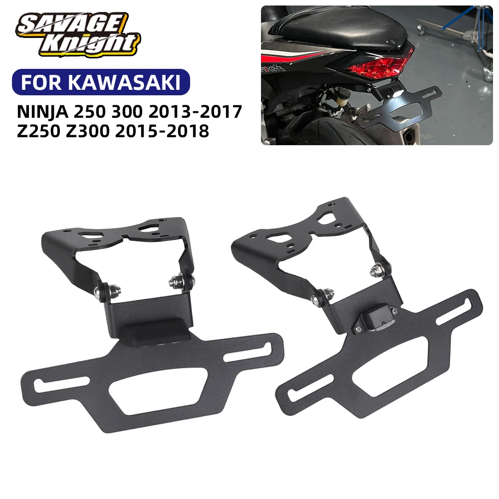 

Z300 Z250 Tail Tidy License Plate Holder For Kawasaki Ninja 250 300 NINJA300 Z 250 2012-2018 Fender Eliminator Bracket Support