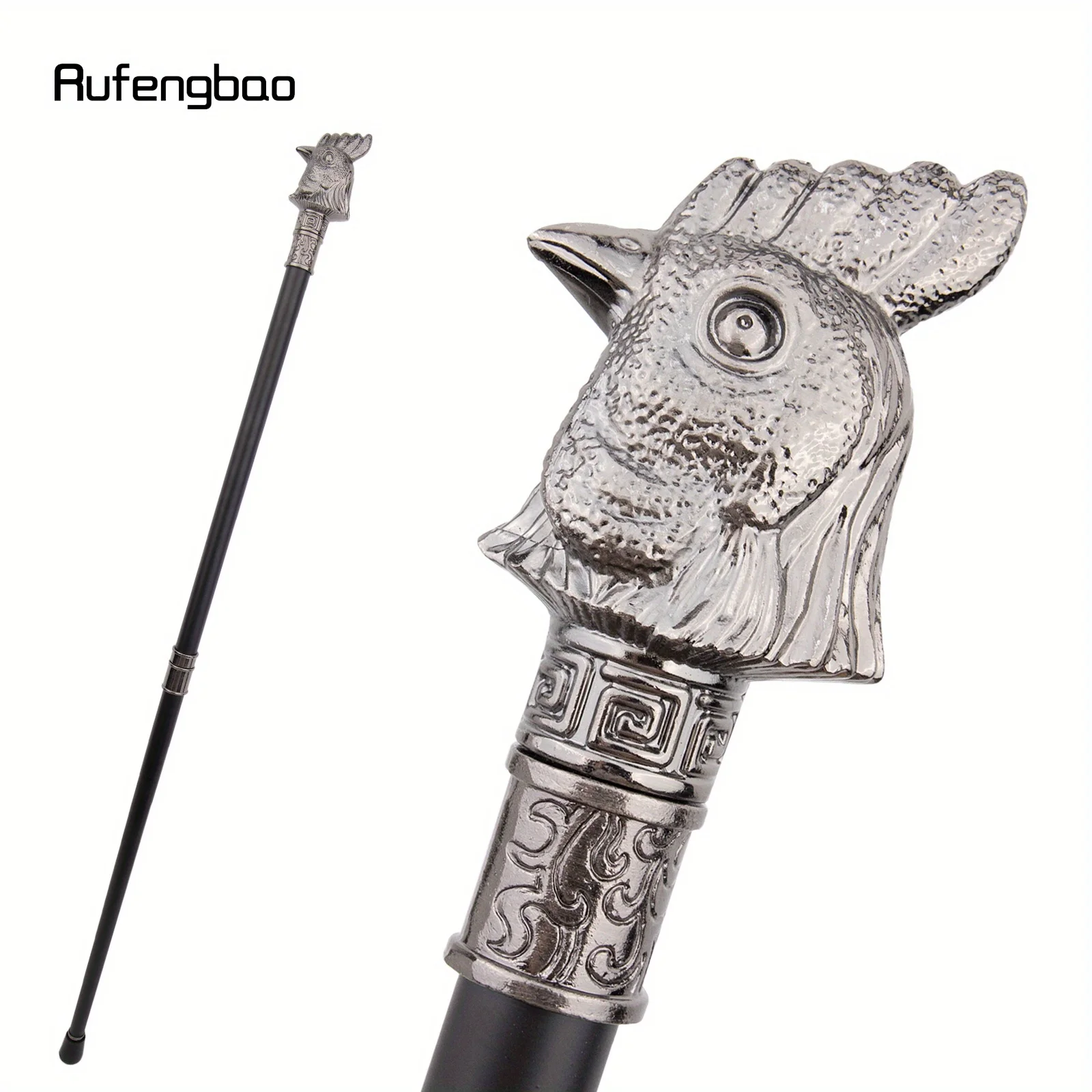 الفضة الدجاج الديك رئيس الحيوان الأزياء عصا الزخرفية Cospaly حزب المألوف قصب Crosier أداء المرحلة قصب 93 سنتيمتر