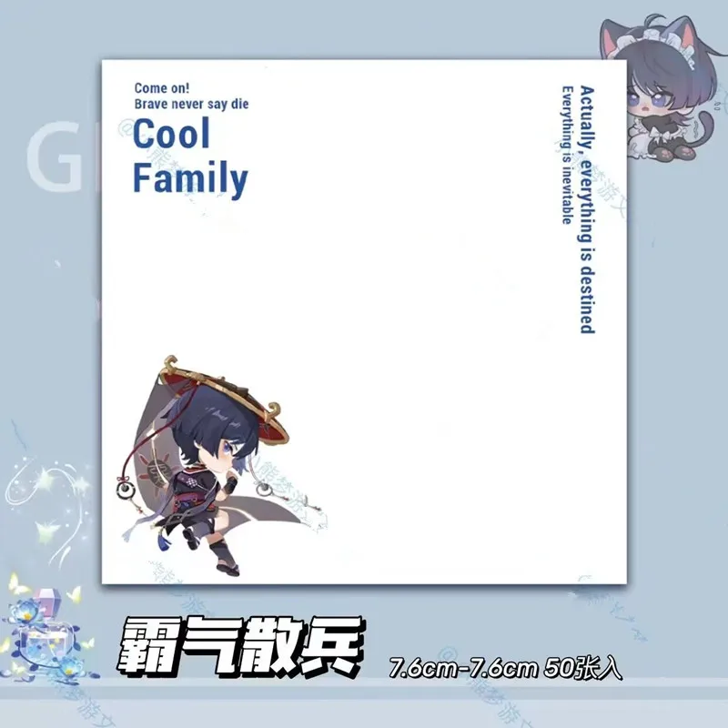 Genshin Impact Cute Anime Sticky Notes Scaramouche XIAO HUTAO Cosplay Memo Notebook Stationery Office Supplies Fans Gift