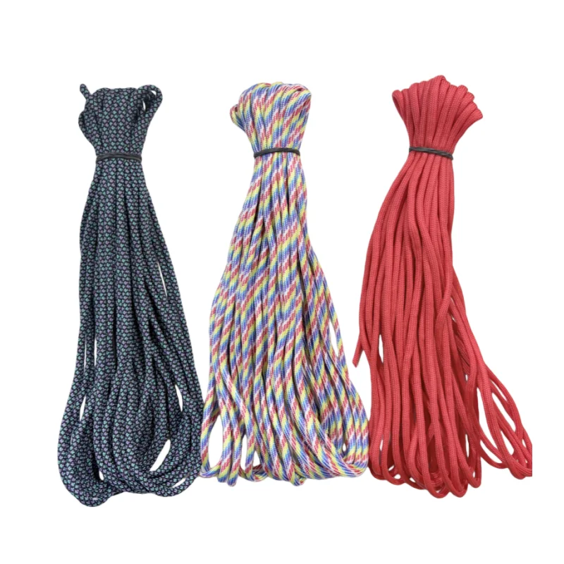 قطر 4 مم، طول 10 أمتار، حبل مظلة تسعة أساسي، مظلة معززة، سوار للتخييم في الهواء الطلق، حبل منسوج ذاتي الصنع #4