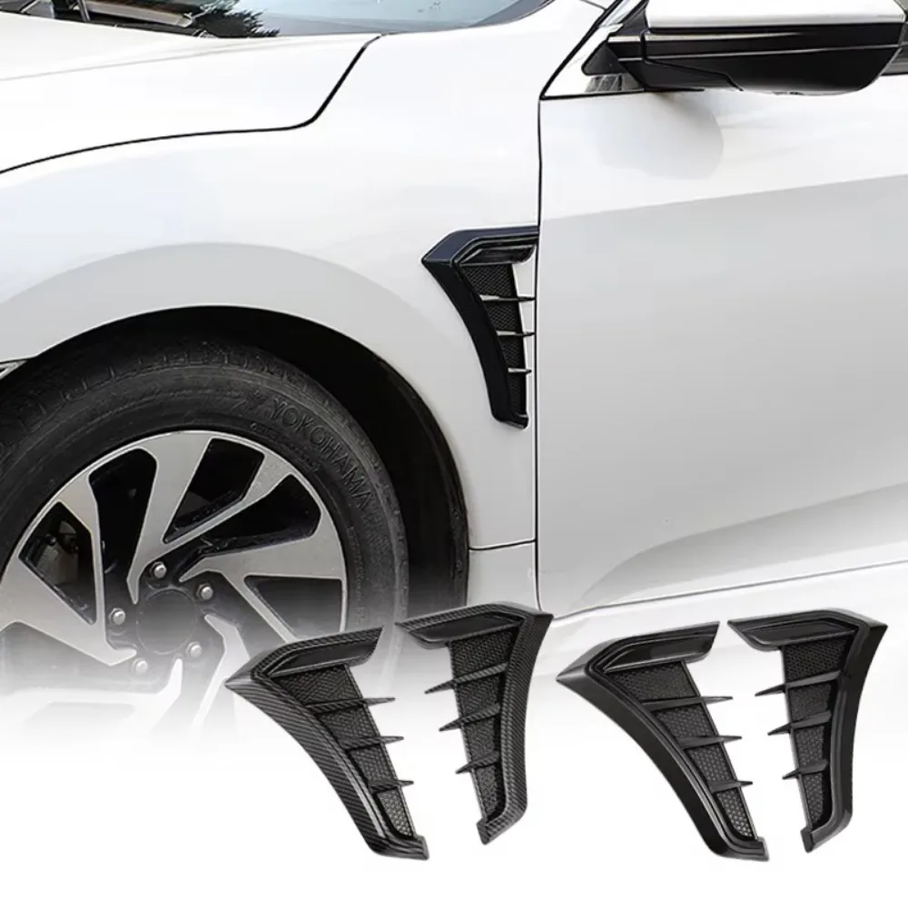 

1 Pair Universal Car Fender Side Vents Multipurpose Carbon Black Air Flow Intake Hood Exterior Accessories Car Styling